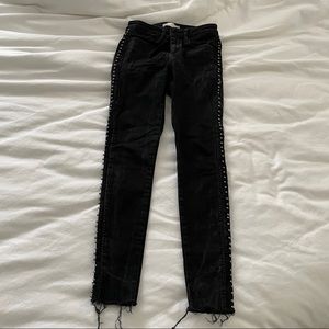 Black skinny studded detailed jeans